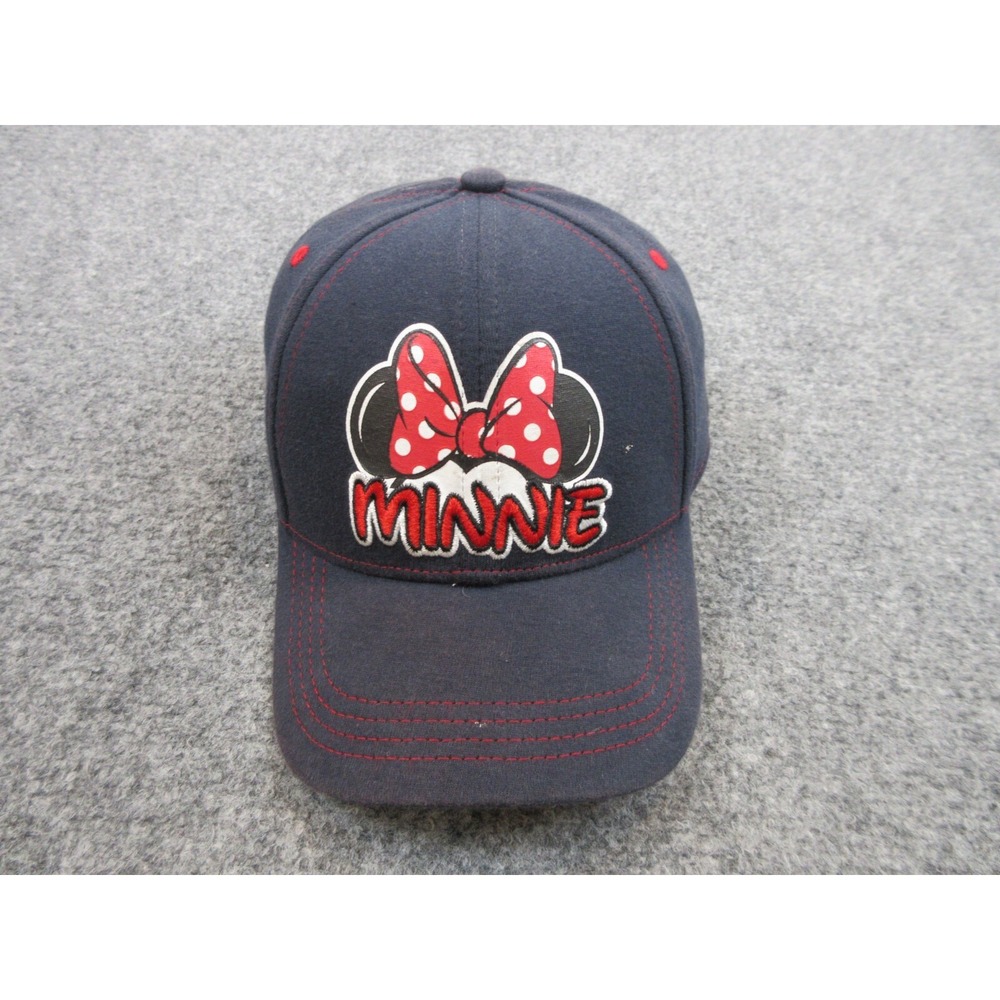Disney Minnie Mouse Hat Cap Girls One Size Blue Baseball Embroidered Twill
